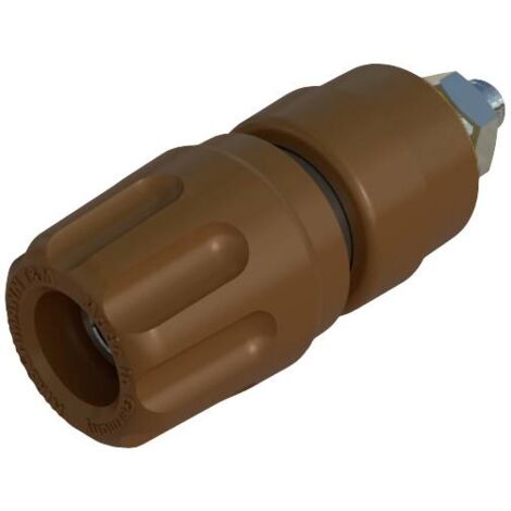 Borne de polarité Ø stylo (détails): 4 mm SKS Hirschmann PKI 10 A 930103105 marron 35 A 1 pc(s) W27290