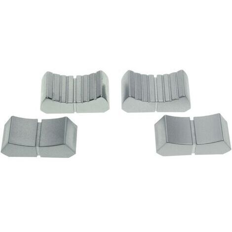 Tête de bouton à glissière ALPS 76655 velours-chrome (lisse) (L x l) 12 mm x 26 mm 1 pc(s) W15780 (1/3)