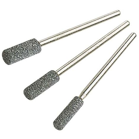 3 meules abrasives sur tige Wolfcraft 2175000 W84935