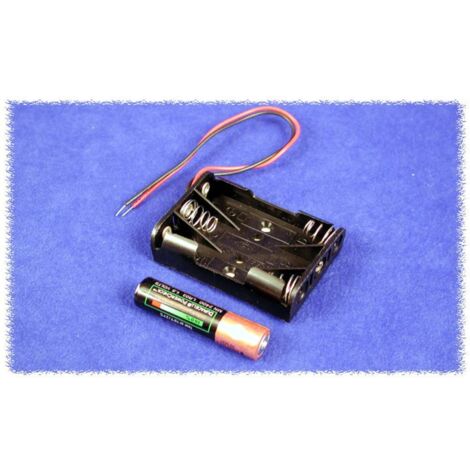 5X Armature Support Boite Boitier Pour 2 Pile Batterie AA LR06 Avec Fils Noir Rouge Coupleur