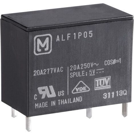 Panasonic ALF1P05 Relais pour circuits imprimés 5 V/DC 25 A 1 NO (T) 1 pc(s) S71007 (1/4)