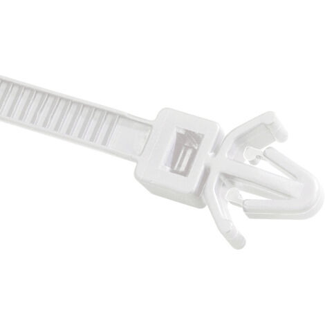 HellermannTyton 111-85729 T50RSFM-PA66-NA Serre-câble 200 mm 4.70 mm naturel avec pied ancre, stabil (1/2)