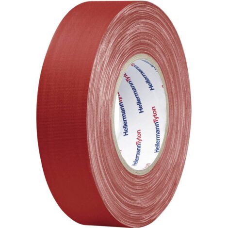 Ruban adhésif toilé HelaTape Tex HellermannTyton 712-00501 rouge (L x l) 50 m x 19 mm caoutchouc 1 pc(s) S10288 (1/2)