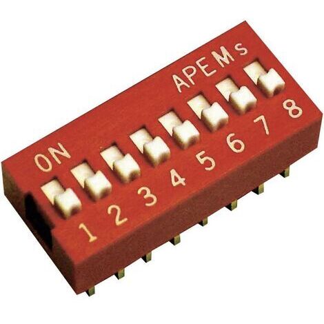 Interrupteur DIP APEM NDS-08-V Nombre de pôles 8 standard 1 pc(s) D77884 (1/5)