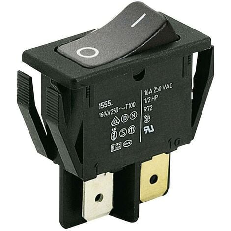 Marquardt 1552.3602 Interrupteur à bascule 1552.3602 250 V/AC 16 A 2 x Off/On IP40 à accrochage 1 pc(s) D75404