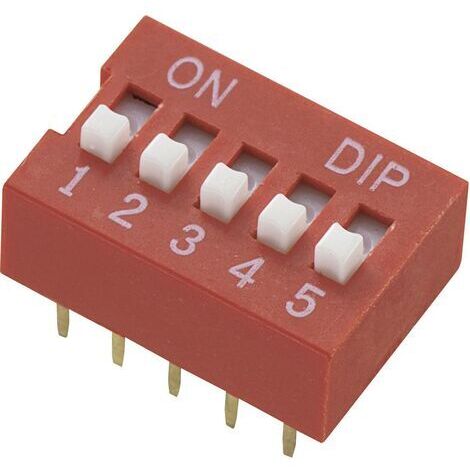 Interrupteur DIP TRU COMPONENTS 709451 Nombre de pôles 5 standard 1 pc(s) D70139 (1/3)