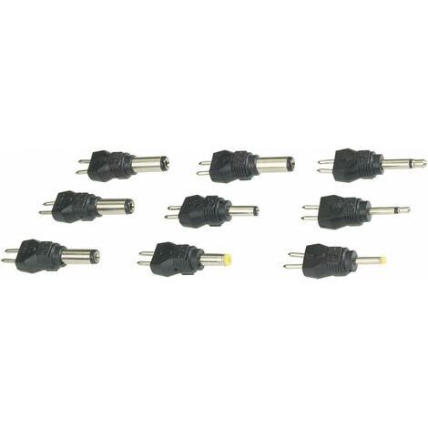 Voltcraft – Set de 9 connecteurs basse tension Ø ext 2.35 à 5.5 mm – Connecteurs droits pour blocs d'alimentation – Adaptateurs DC 9 pièces - D97520 (1/3)