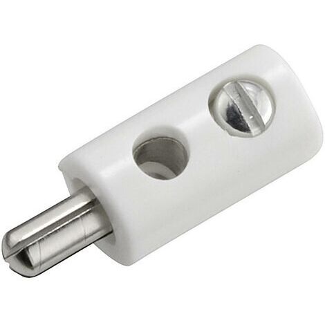 Kahlert Licht Fiche banane miniature mâle, droit Ø de la broche: 2.6 mm blanc 1 pc(s) D27897 (1/2)