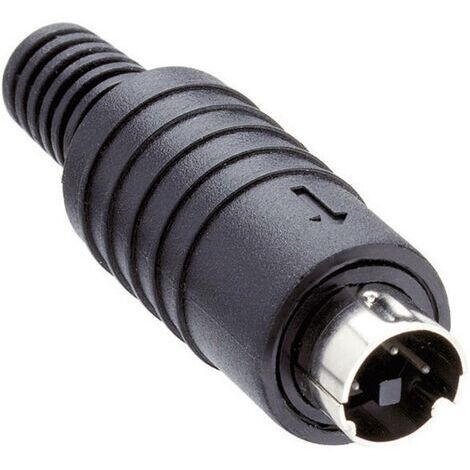 Connecteur rond DIN mâle, droit Lumberg MP-371/S4 Nombre de pôles: 4 noir 1 pc(s) D22570 (1/4)