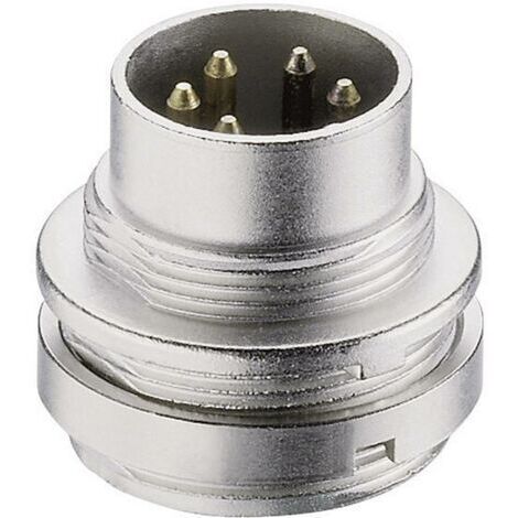 Connecteur rond DIN embase mâle verticale Lumberg SFV 30 Nombre de pôles: 3 argent 1 pc(s) D22549 (1/3)