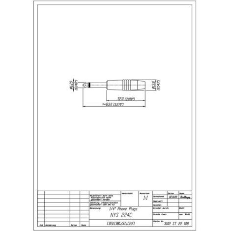 Jack 6,35 Mm Mâle Rean AV NYS225L – 2 Pôles, 1 Pièce, Robuste Et Fiable