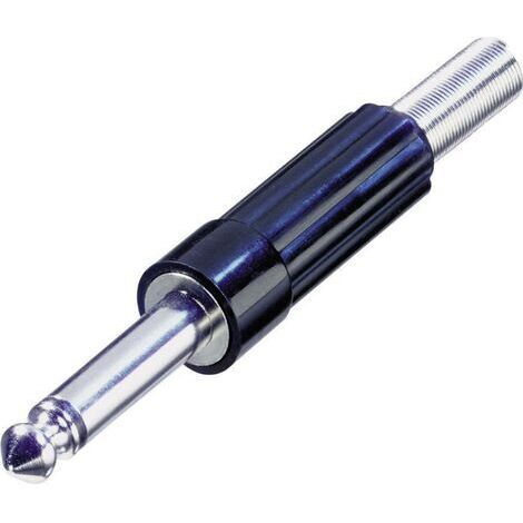 Jack 6.35 mm mâle, droit Rean AV NYS203 Nombre de pôles: 2 mono argent, noir 1 pc(s) D21985 (1/3)