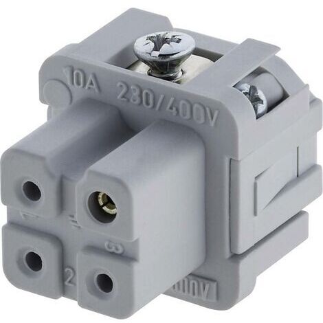 Insert femelle Nombre total de pôles 3 + PE Amphenol C146 10B003 002 4-1 Heavy/mate® C146 1 pc(s) D28696 (1/5)