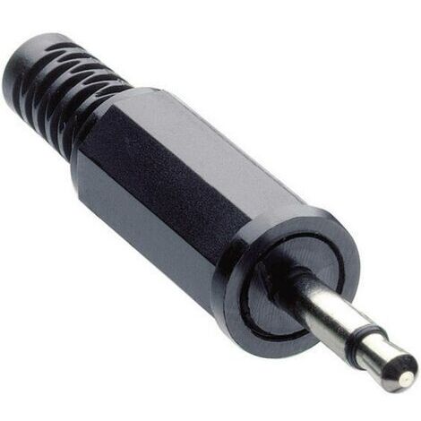 Jack 2.5 mm mâle, droit Lumberg KLS 10 Nombre de pôles: 2 mono noir 1 pc(s) D26656 (1/4)