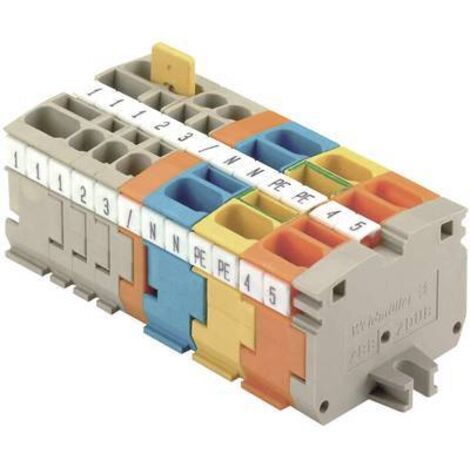 Mini-bornier ZDUB Weidmüller ZDUB 2.5-2/2AN/DM GE 1704380000-1 vert, jaune 1 pc(s) D14796 (1/2)