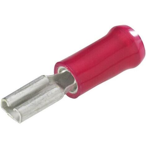 Cosse clip 4.8 mm x 0.8 mm TE Connectivity PIDG-FASTON 9-160483-1 180 ° partiellement isolé rouge 1 pc(s) D10499 (1/5)