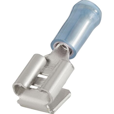 Cosse clip 6.3 mm x 0.8 mm TE Connectivity PIDG-FASTON 9-160463-2 avec dérivation 180 ° partiellement isolé bleu 1 pc(s) D10631 (1/2)