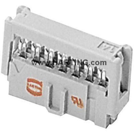 HARTING 0918510780380 Connecteur fil à carte Pas: 2.54 mm Nbr total de pôles: 10 Nbr de rangées: 2 1 pc(s) C77404 (1/2)