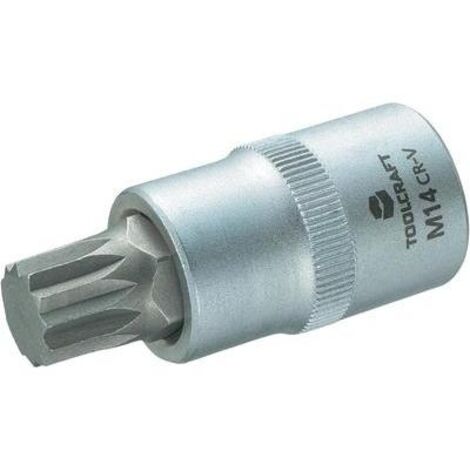 Toolcraft – Douille 12,5 mm (1/2'') 816171 – Embout XZN multident M14 – Longueur 55 mm – Acier Chrome-Vanadium pour couple élevé (1/4)