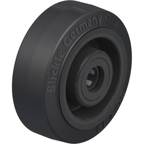 Roulette 80 mm pour charges lourdes – Caoutchouc élastique Blickle EasyRoll – Capacité 140 kg – Polyamide résistant à la corrosion - C09177