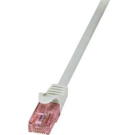 Câble réseau RJ45 CAT 6 U / UTP LogiLink - 2 connecteurs RJ45 - 1 m - Gris - CQ2032U V963261 (1/2)