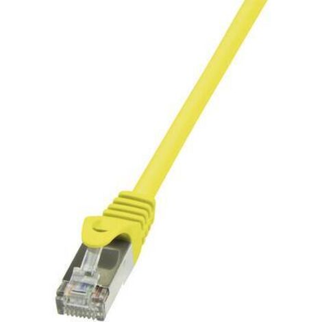 LogiLink CP1057S RJ45 Câble réseau, câble patch CAT 5e F/UTP 2.00 m jaune avec cliquet d'encastrement 1 pc(s) V964731 (1/2)