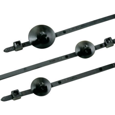 HellermannTyton 150-15493 T80RSFT Serre-câble 190 mm 4.60 mm noir avec pied ancre et jupe 1 pc(s) Q060411 (1/3)