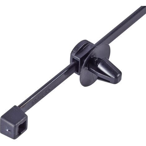 HellermannTyton 150-37792 T50RSFT6,5 16-3-MC5 Serre-câble 200 mm 4.60 mm noir avec pied ancre et jupe 1 pc(s) Q060671 (1/5)