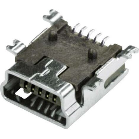 Embase CMS Mini USB-B econ connect MUB2B5SMD embase femelle horizontale USB 2.0 1 port 1 pc(s) Y991721 (1/5)