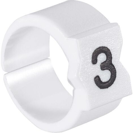 TE Connectivity STD12W-1 Clip de marquage Impression 1 Plage de Ø extérieur 4.50 à 6 mm 028690-000 Y845831 (1/5)