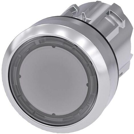 Siemens 3SU10510AB700AA0 3SU1051-0AB70-0AA0 Bouton-poussoir lumineux à rappel actionneur plat, collerette métal, finiti (1/2)