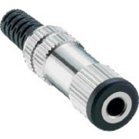 Jack 3.5 mm femelle, droit Lumberg 1522 03 Nombre de pôles: 2 mono argent 1 pc(s) W778861 (1/4)