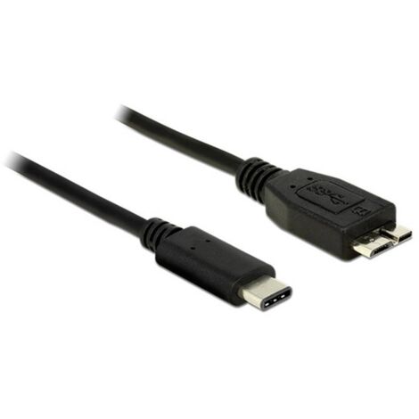 Delock Câble USB USB 3.2 Gen1 (USB 3.0) USB-C® mâle, USB-Micro-B 3.0 mâle 1.00 m noir 83677 W972071 (1/3)