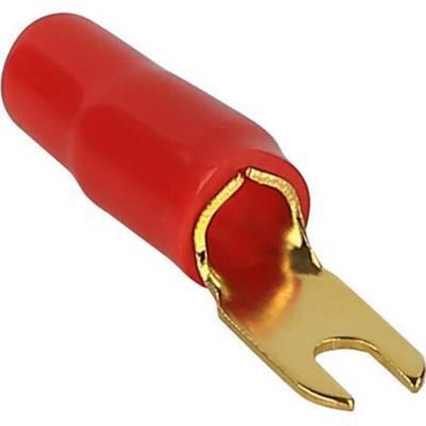 Kash Cosse à fourche 20 mm² Ø du trou=4 mm partiellement isolé rouge 1 pc(s) W588171 (1/2)