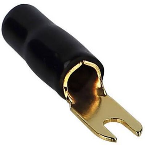 Kash Cosse à fourche 20 mm² Ø du trou=4 mm partiellement isolé noir 1 pc(s) W588191 (1/2)
