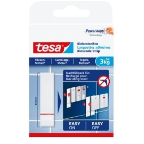 tesa 77761 Languettes adhésives Tesa® blanc Contenu: 6 pc(s) W680121 (1/6)