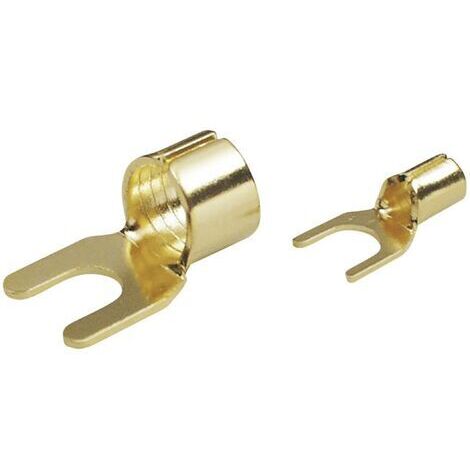 BKL Electronic 0103004 Cosse à fourche 2.50 mm² Ø du trou=6 mm non isolé or 1 pc(s) S599071 (1/3)