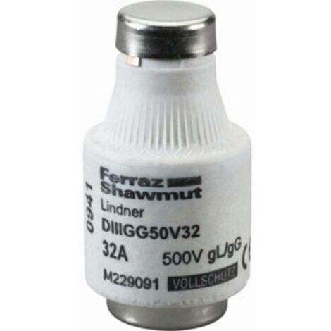 Mersen 00598.032700 Fusible Diazed Taille du fusible = DIII 32 A 500 V S557461 (1/2)