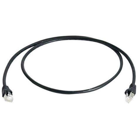 Câble de raccordement réseau informatique RJ45 Telegärtner 100009134 CAT 6a S/FTP noir ignifuge 15.0 (1/2)