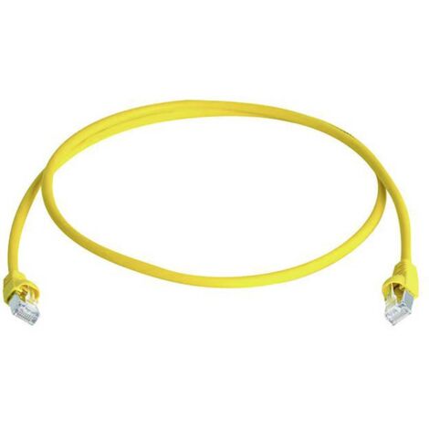 Câble de raccordement réseau informatique RJ45 Telegärtner 100009130 CAT 6a S/FTP jaune 15.00 m S372621 (1/2)