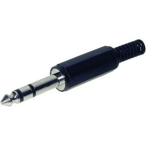 Jack 6.35 mm mâle, droit TRU COMPONENTS 1559781 Nombre de pôles: 3 stéréo noir 1 pc(s) S304691 (1/3)