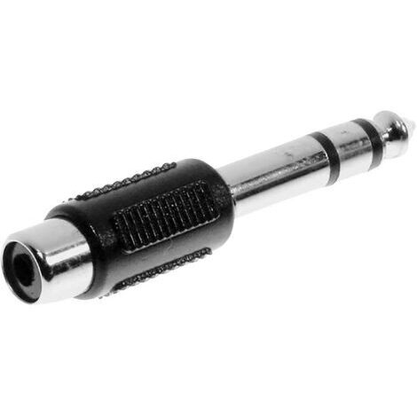 TRU COMPONENTS Adaptateur jack Jack mâle 6.35 mm - Cinch-RCA femelle stéréo Nombre de pôles:3 1 pc(s) S306931 (1/3)