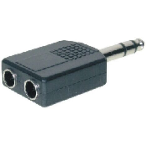 TRU COMPONENTS Adaptateur jack Jack mâle 6.35 mm - Jack femelle 6.35 mm stéréo Nombre de pôles:3 1 pc(s) S306541 (1/3)