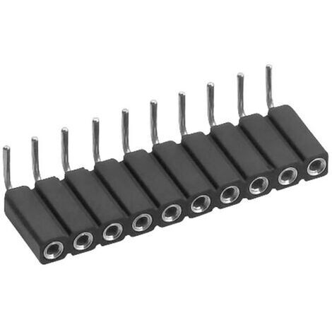 TRU COMPONENTS Barrette femelle (de précision) Nbr de rangées: 1 Nombre de pôles par rangée: 20 TC-0308-020-1-50-00 1 pc(s) S878691 (1/3)
