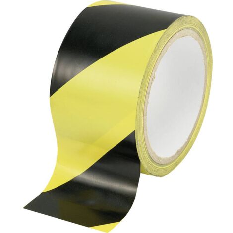 Toolcraft – Bande adhésive de marquage 1564134 noir, jaune – Longueur 18 m – Largeur 48 mm – Film en polypropylène pour marquage au sol - MM 1 PC (1/3)