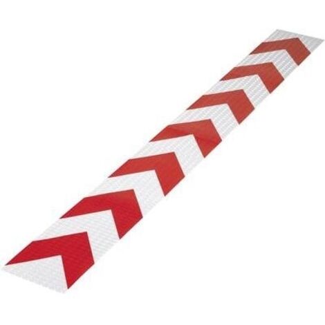 Toolcraft – Bande d'avertissement 1564156 rouge – Ruban réfléchissant autocollant 1 m x 115 mm – Pour marquage zones dangereuses