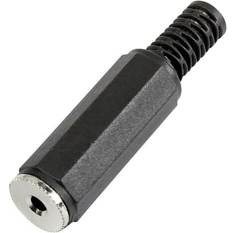 Jack 2.5 mm femelle, droit TRU COMPONENTS 595212 Nombre de pôles: 2 mono noir 1 pc(s) S835301