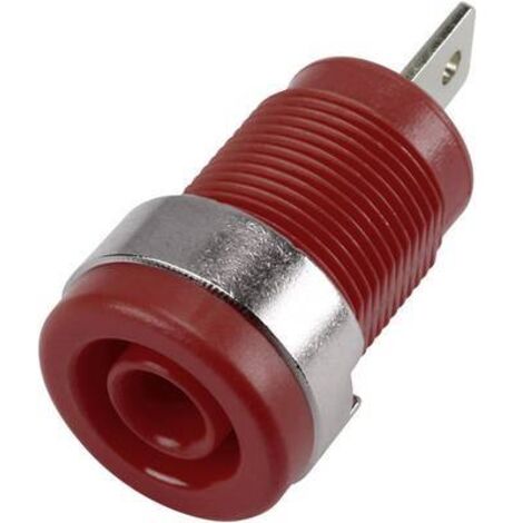 Douille banane de sécurité, montage vertical Ø 4 mm rouge 1 pcs. S835861 (1/2)