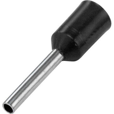 Embout simple d'extrémité de câble TRU COMPONENTS NE15-10BK 1.5 mm² x 10 mm partiellement isolé noir 100 pc(s) S832241 (1/3)