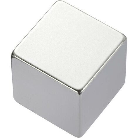 Aimant permanent cubique N45 1,37 T température limite (max.) : 80 °C Conrad Components 505944 S479131 (1/3)
